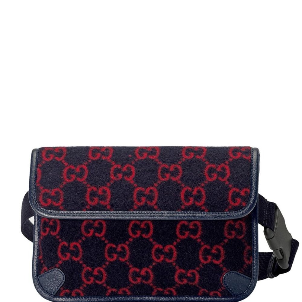 NWT Authentic Gucci GG Wool Belt 598181G38FT